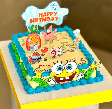 SpongeBob themed cake